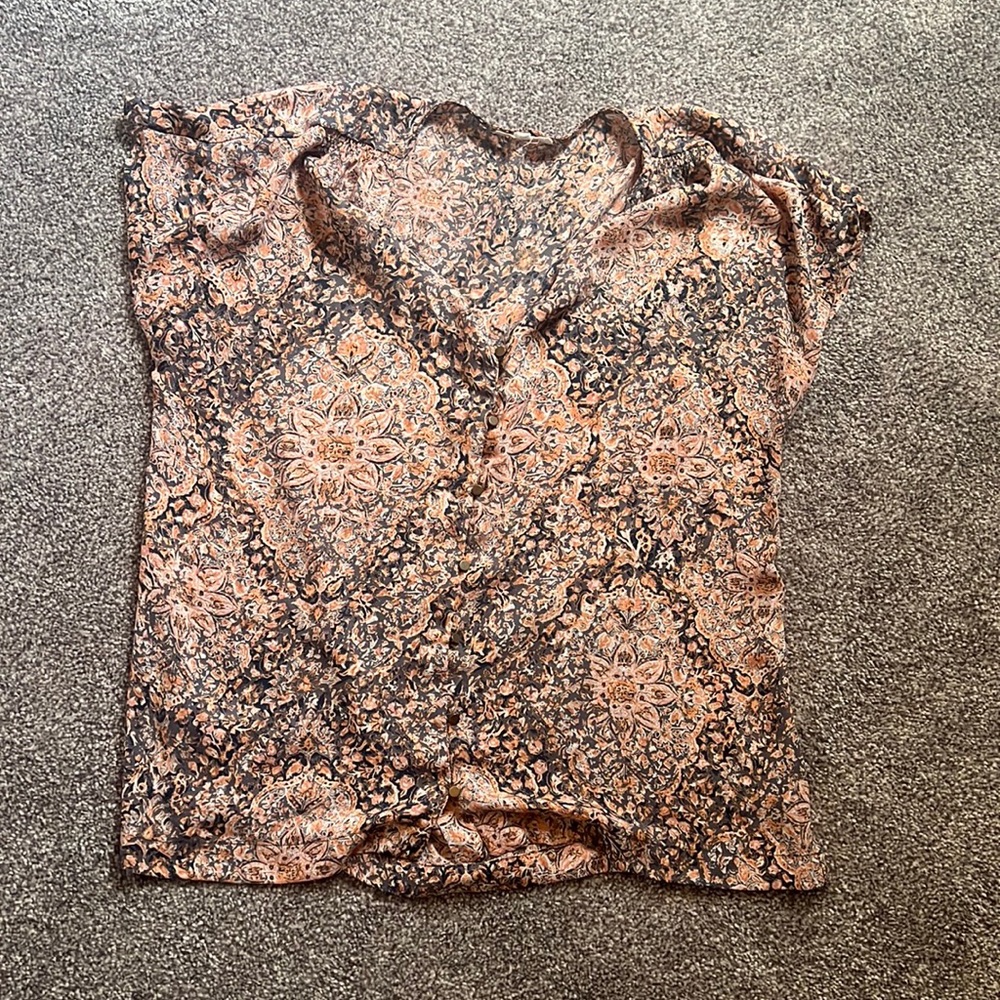 Sheer floral blouse
